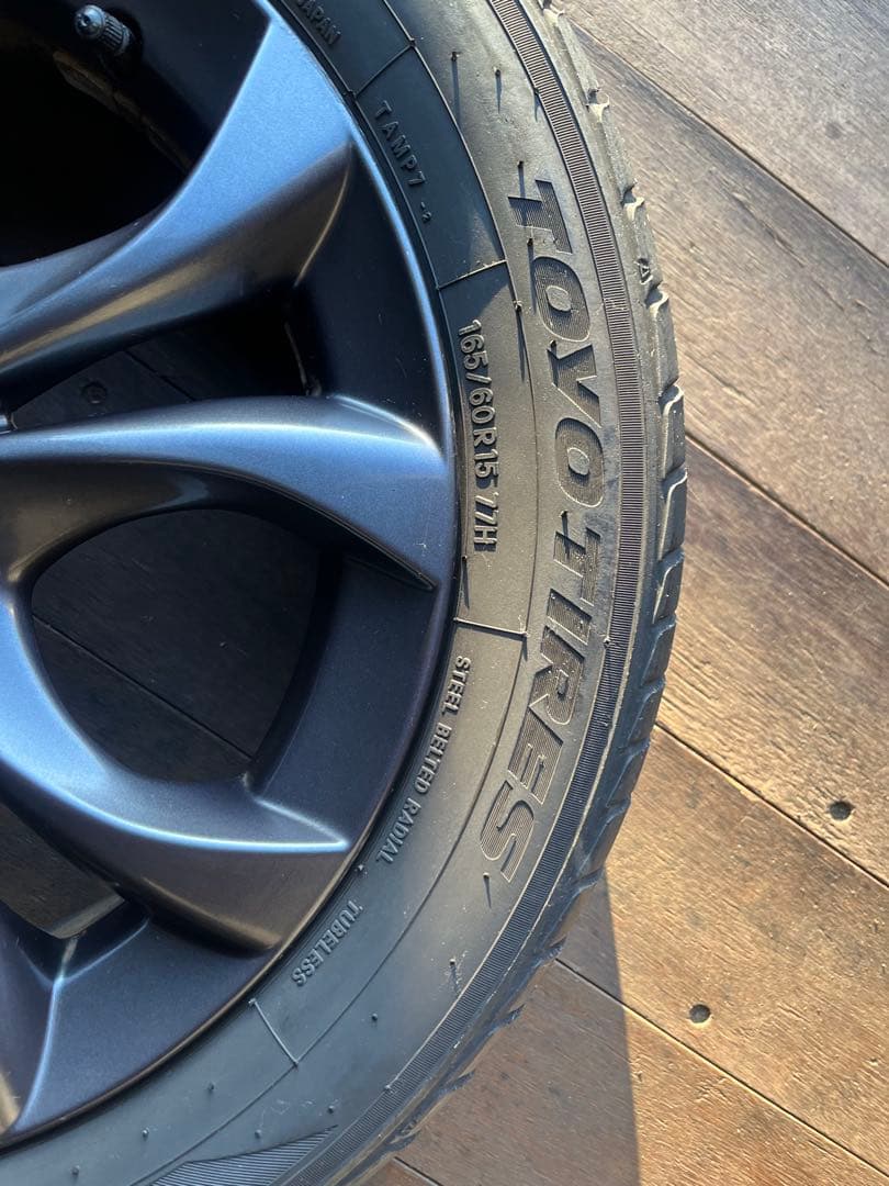 タイヤ付きホイール4本セット　SUZUKI 165/60R15 15✖︎4.5JJ