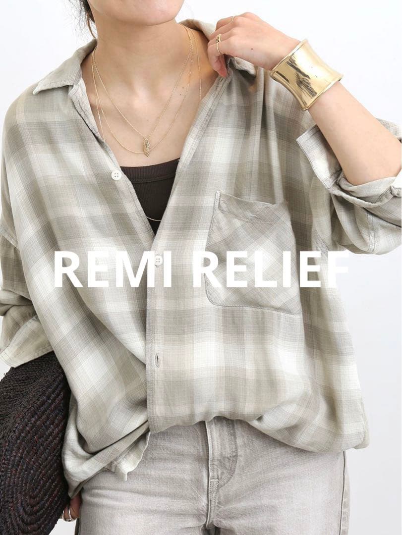 REMI RELIEF 長袖シャツ CHECK 2WAY SHIRT 24AW