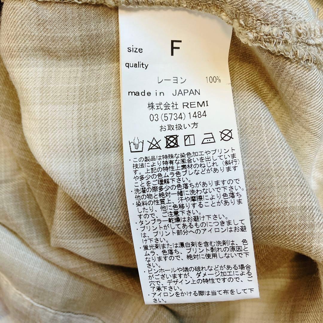 REMI RELIEF 長袖シャツ CHECK 2WAY SHIRT 24AW