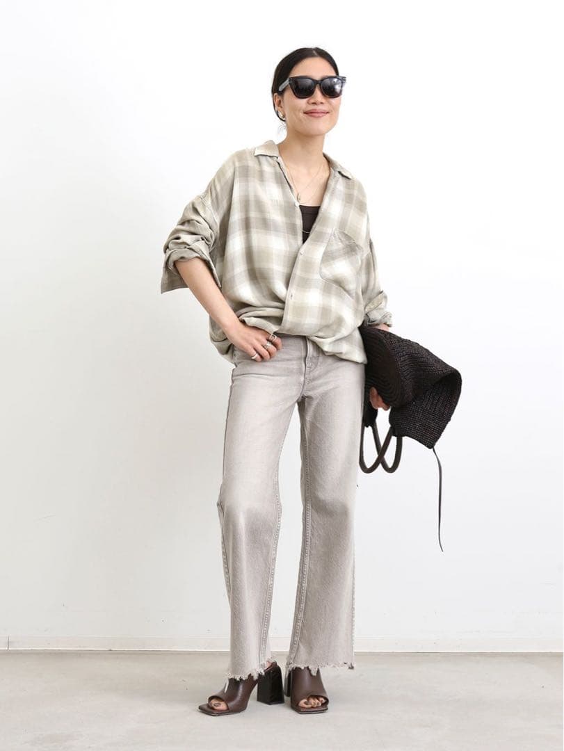 REMI RELIEF 長袖シャツ CHECK 2WAY SHIRT 24AW