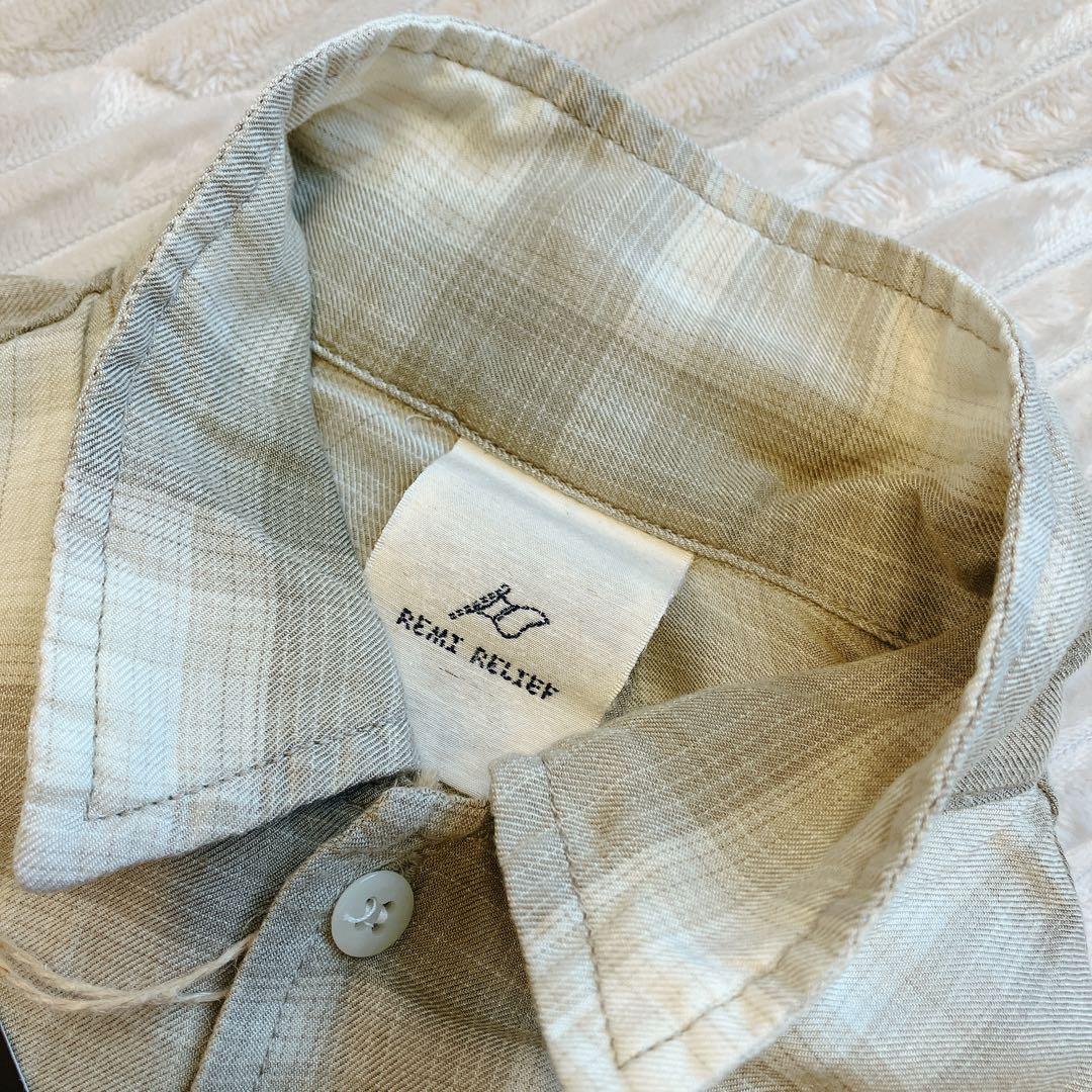 REMI RELIEF 長袖シャツ CHECK 2WAY SHIRT 24AW