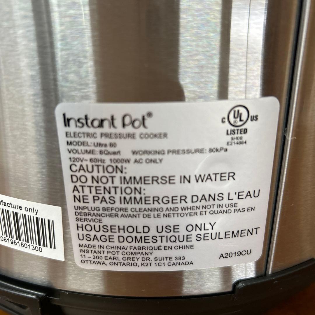 Instant Pot電気圧力鍋ELECTRIC PRESSURE COOKER