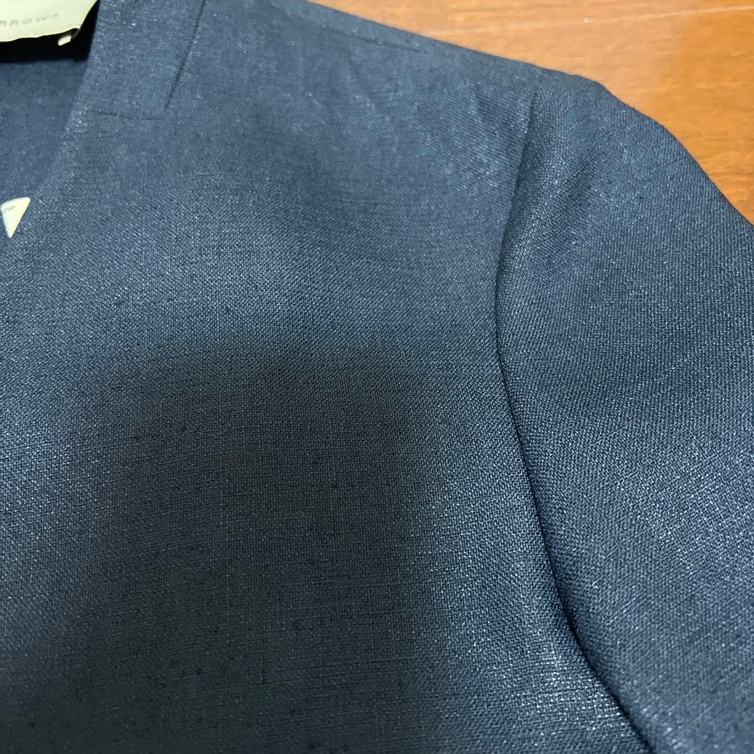 ユナイテッドアローズネイビーパンツスーツ ノーカラー