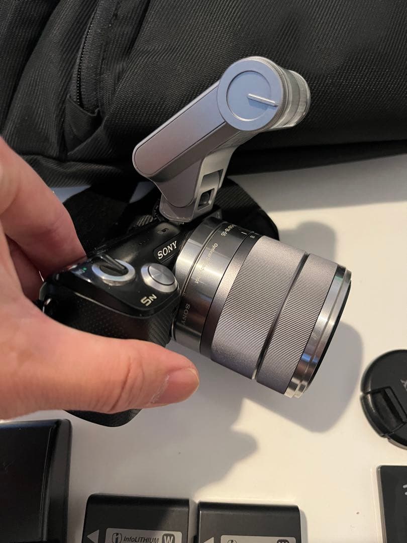 ピンクの猫　SONY NEX-5N 18-55mmレンズバッグフラッシュ