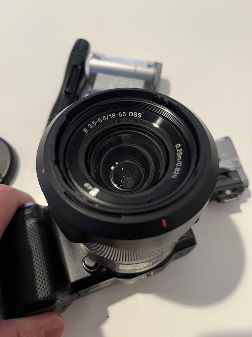 ピンクの猫　SONY NEX-5N 18-55mmレンズバッグフラッシュ