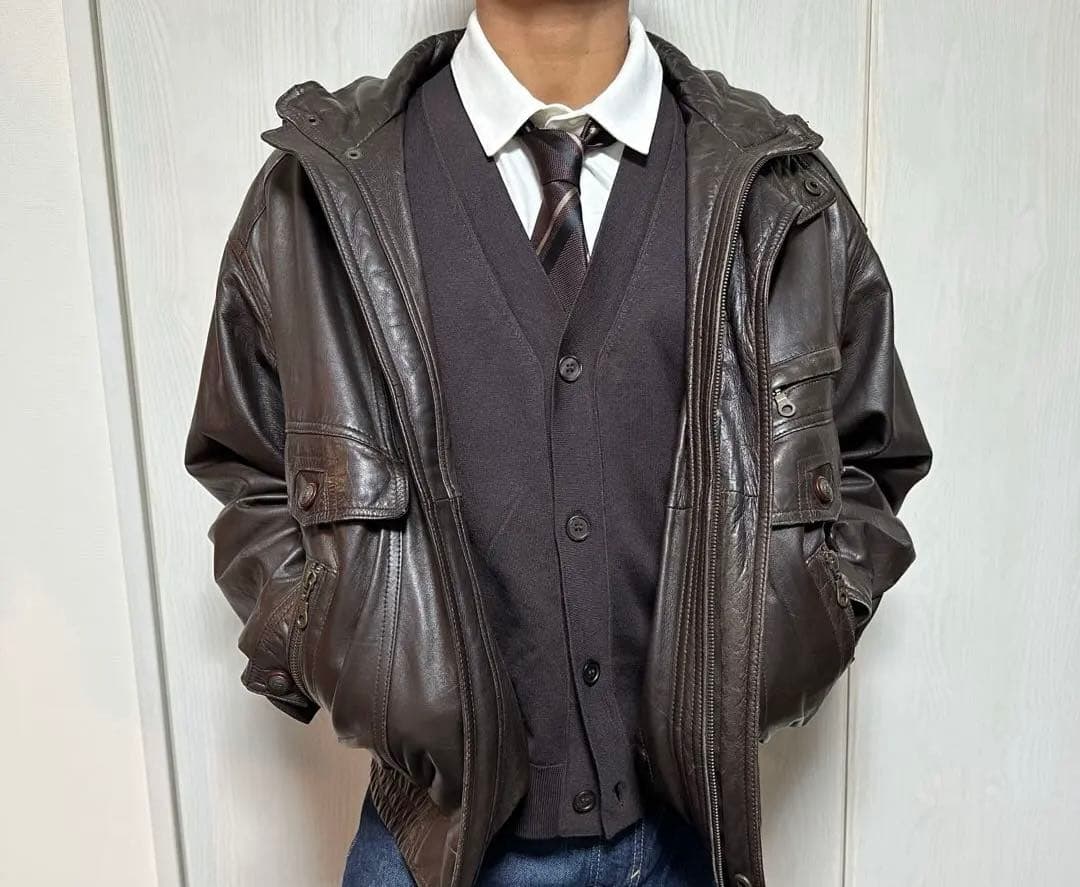まる様　Y2K レザージャケット