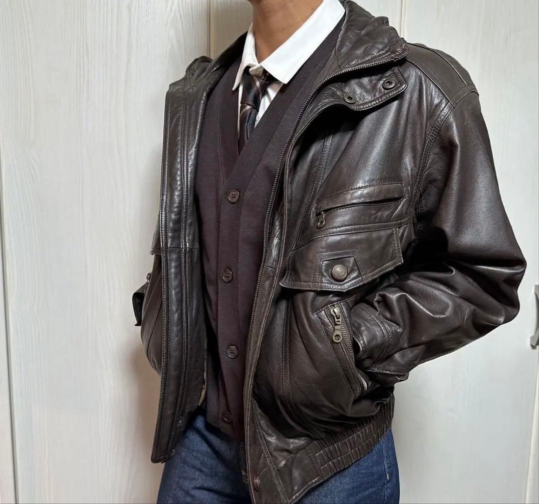 まる様　Y2K レザージャケット