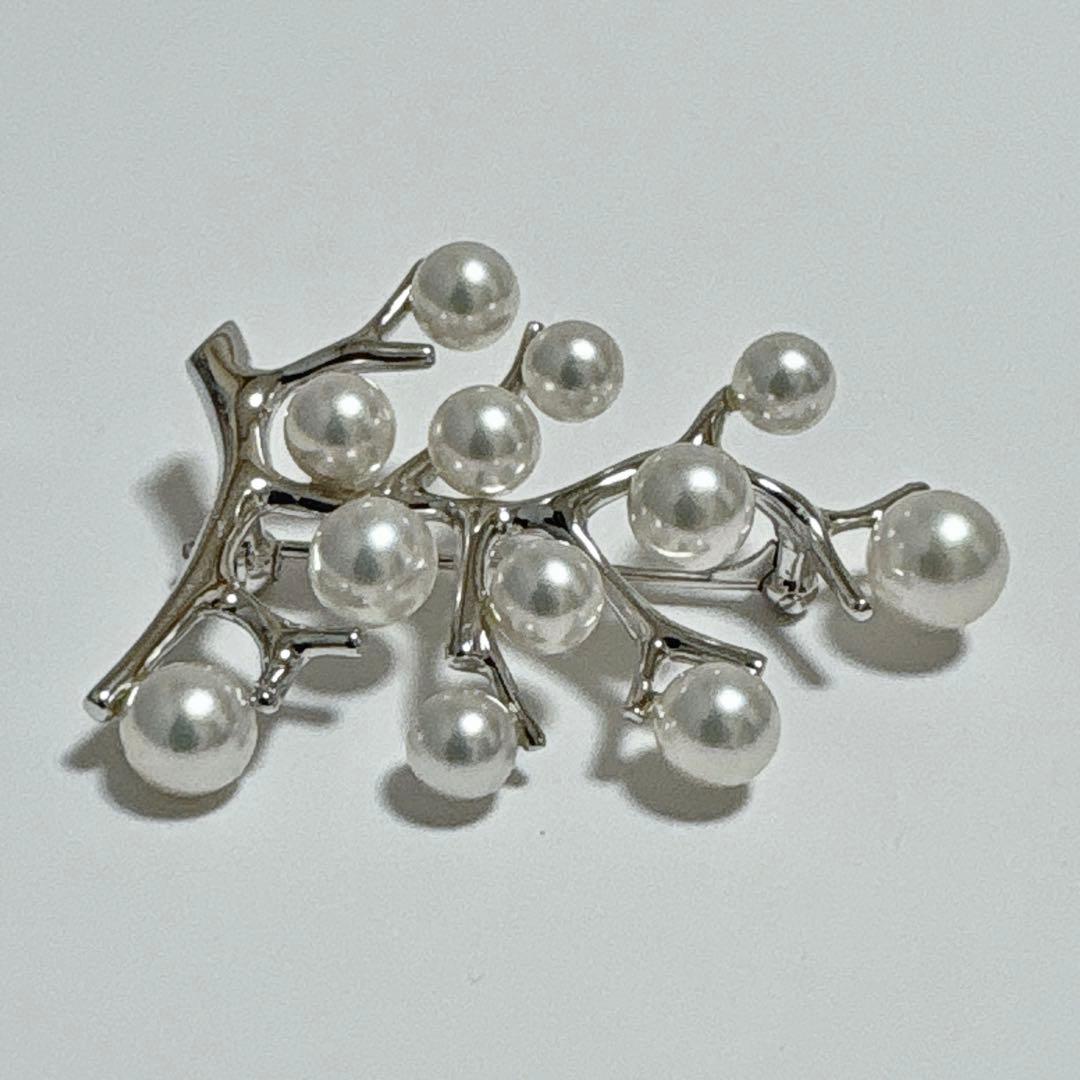 極美品✨ミキモト 幸福の木 シルバー ラージサイズ ブローチ SV