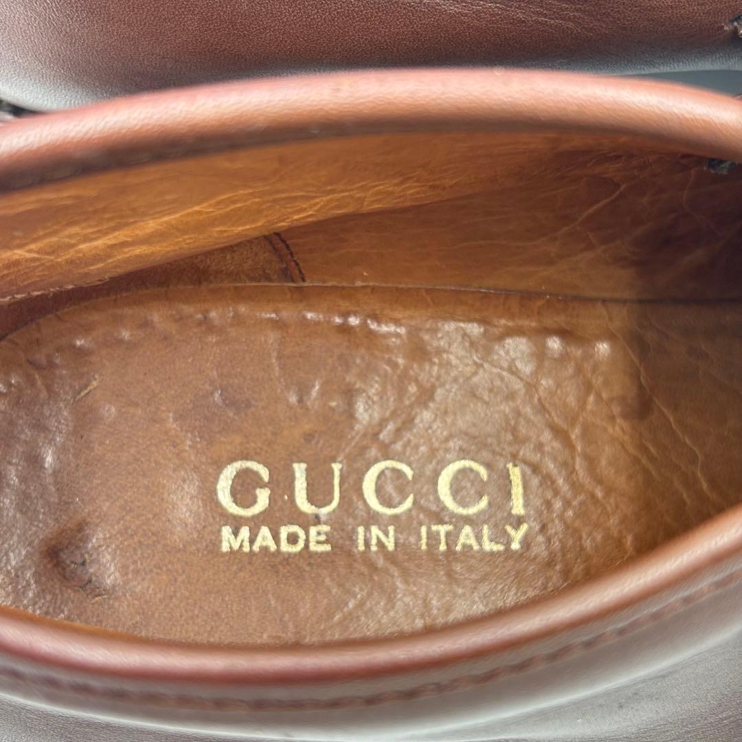 グッチ ビットローファー レザーチャッカーブーツ　アンクルブーツ 約24㎝