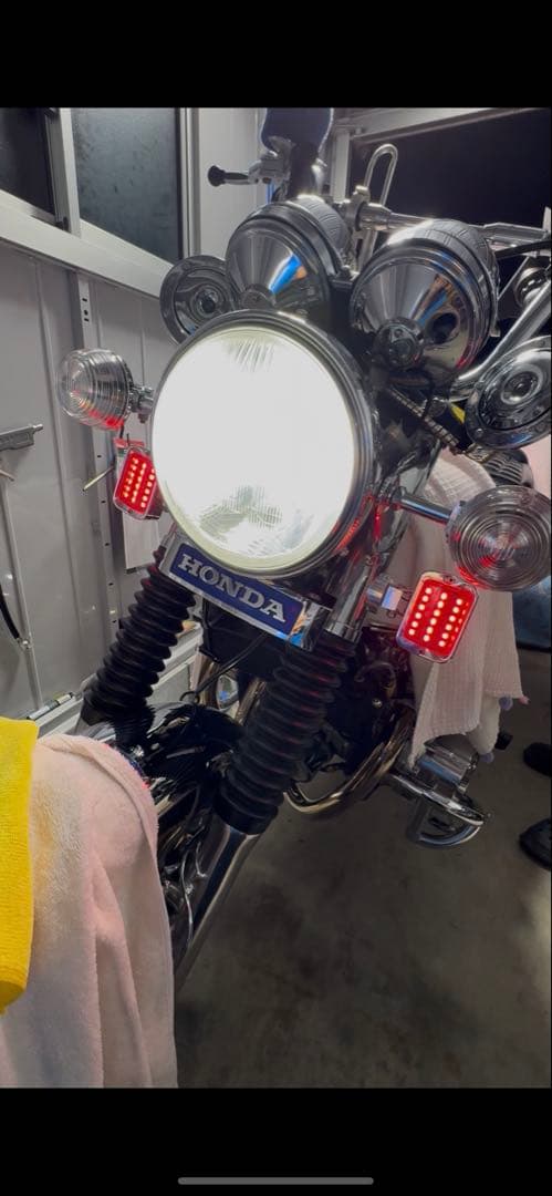 cb750four フォグランプLED未使用4つ　リモコン新品1つ　インテック製