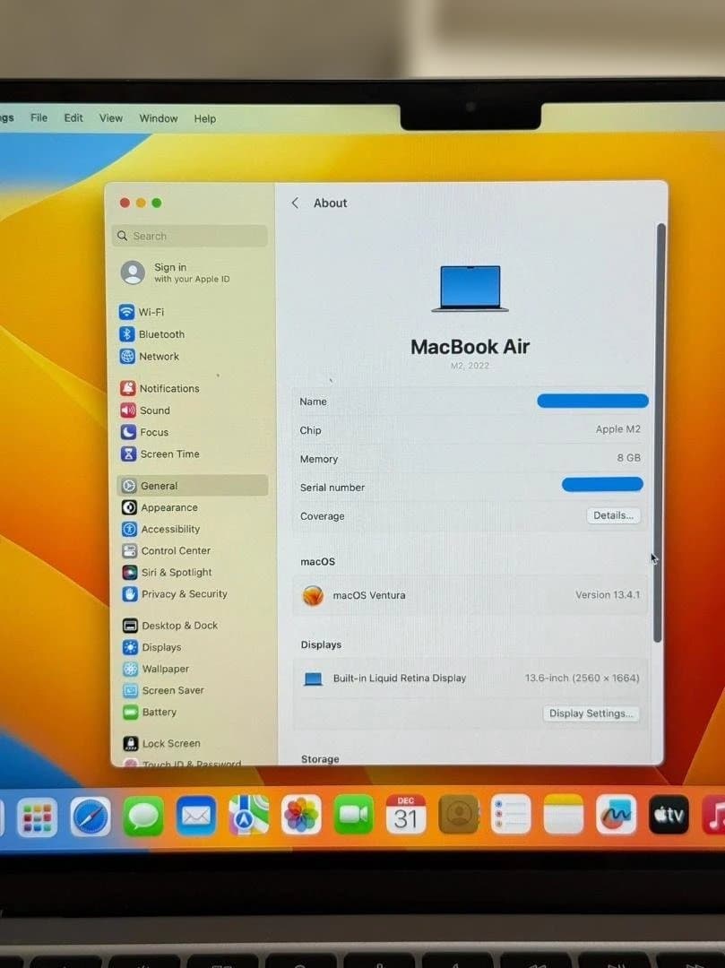 MacBook Air M2 8GB 1TB SSD 99％ ほぼ未使用
