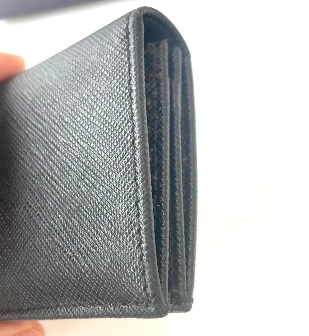 専用‼️PRADA【プラダ】カードケース　名刺入れ　サフィアーノ　ブラック　リボン