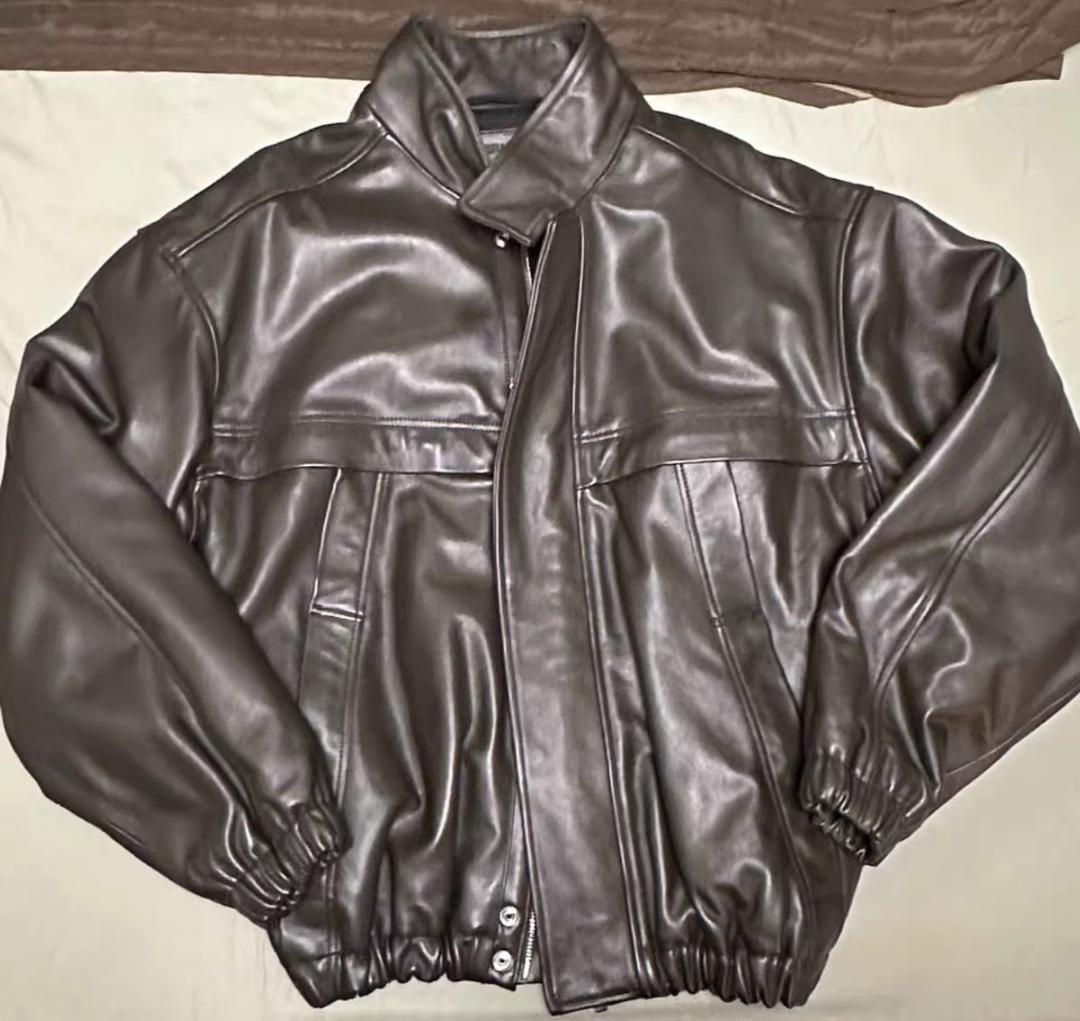 ジャケット・アウター LEMAIRE BOXY LEATHER BLOUSON 23AW