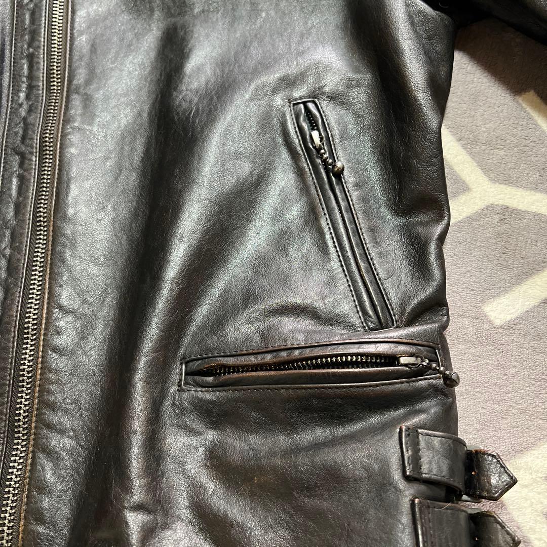 POLO RALPH LAUREN 牛革ライダースジャケット 個人デザイン変更品