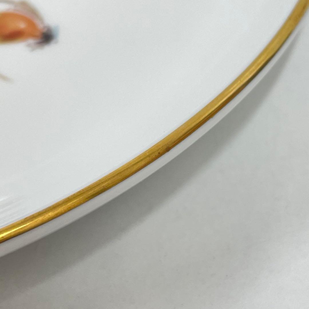 【N】マイセン Meissen フルーツ 絵皿 プレート 金縁