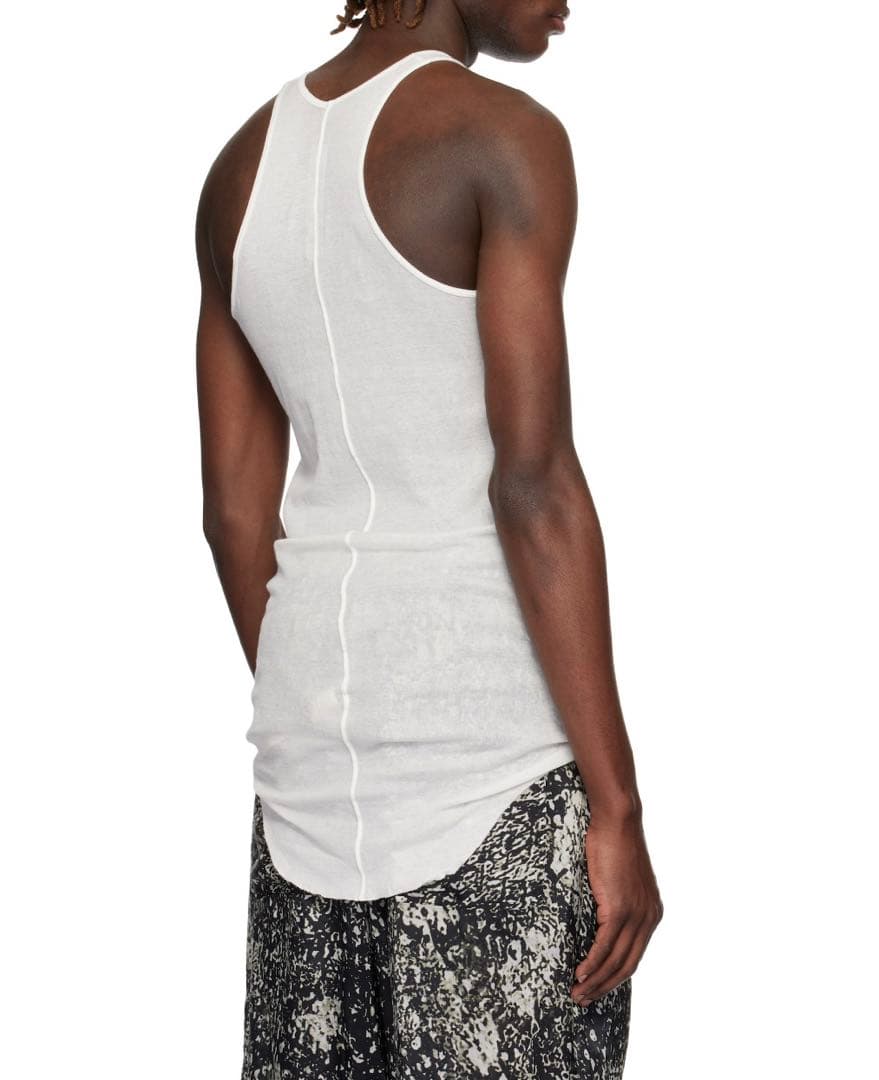 25ss RICK OWENS Basic リブタンクトップ Milk