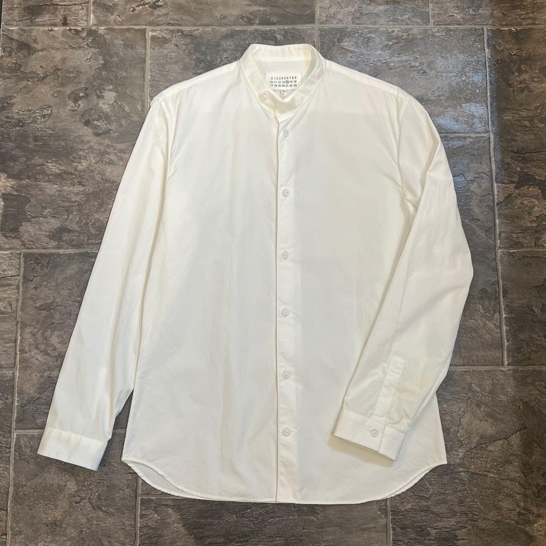 【archive】美品Maison Margielaクルーネックドレスシャツ白M