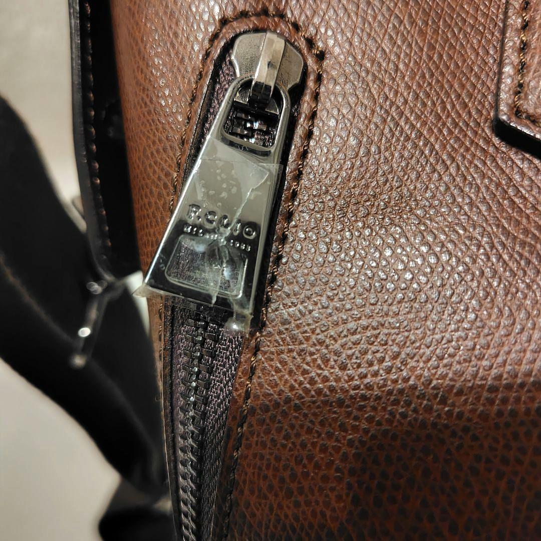 F.CLIO エフクリオ　2wayトートバッグ ビジネスバッグ　ブラウン　レザー