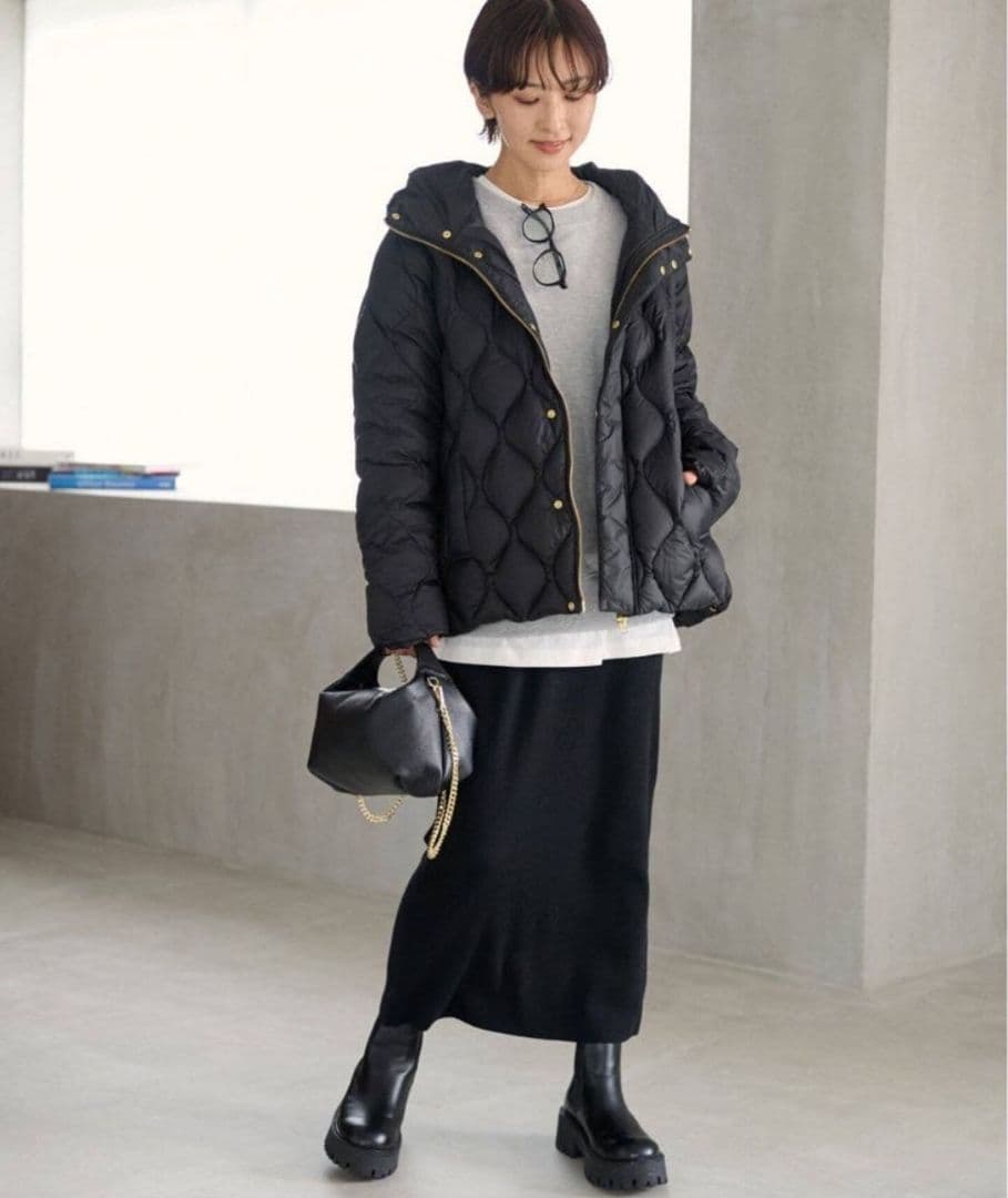 relume 別注TAION RELUME ヘチマキルトフードダウン ブラウン