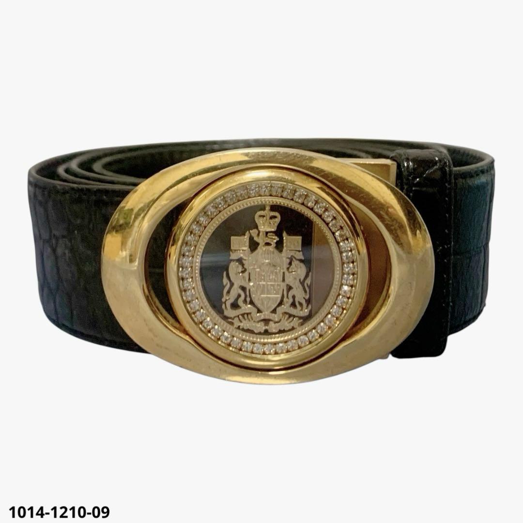 Luxe 美品　紋章　ベルト ゴールド金具　本革