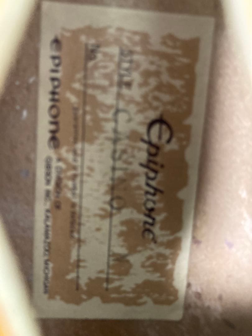 Epiphone Casino ナチュラル ベージュラベル マツモク 日本製