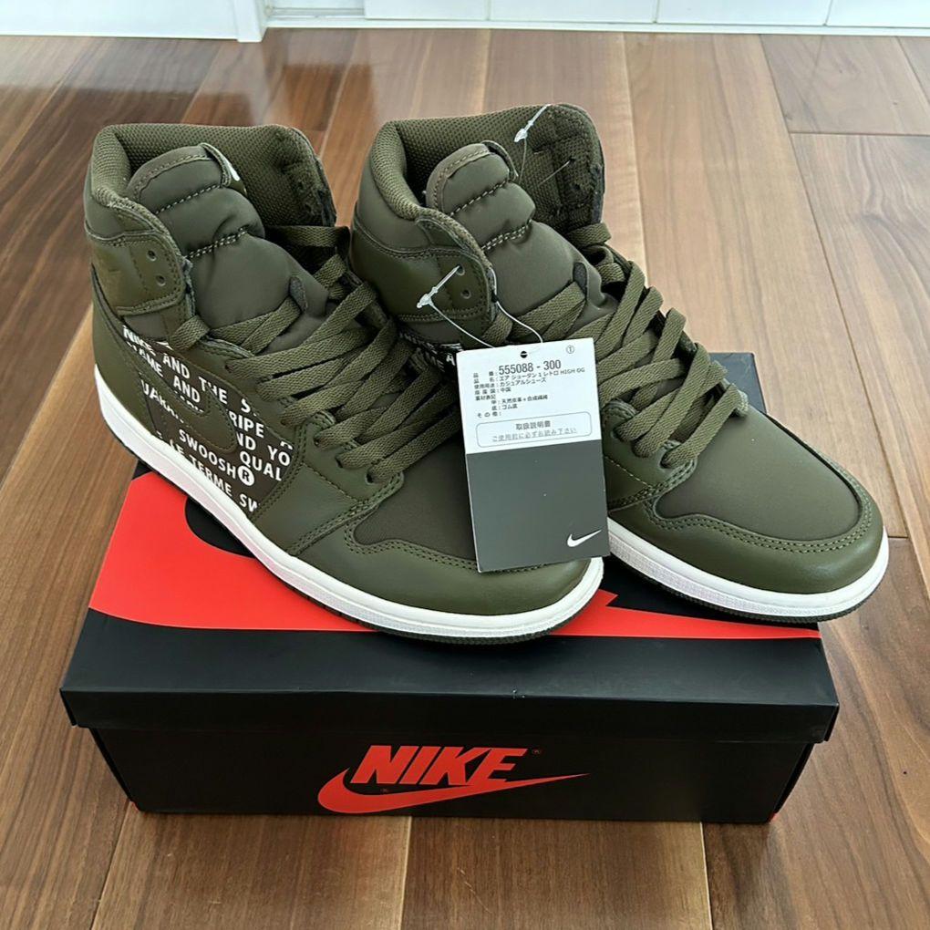 ナイキ エアジョーダン 1 レトロ HIGH OG olive canvasl