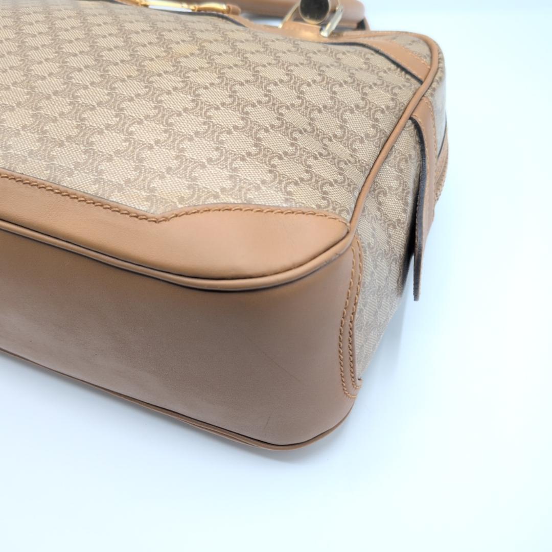 良品✨セリーヌ ミニボストンバッグ マカダム PVC ベージュ GI