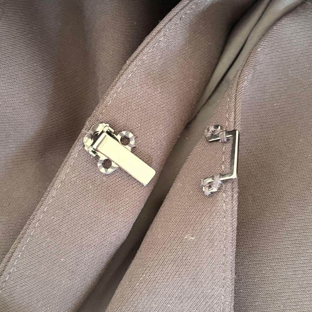 PLST プラステ 洗える セット ノーカラージャケット パンツ L ネイビー