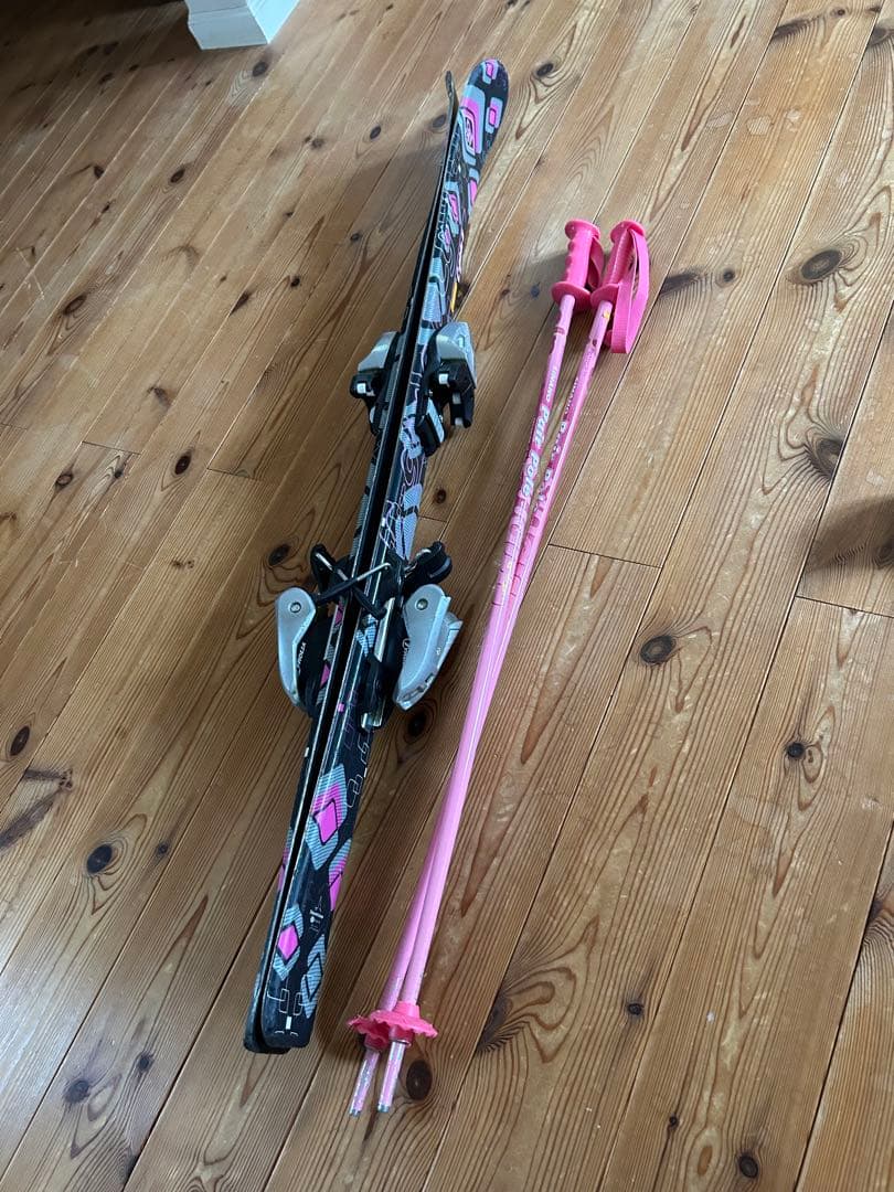 スキーセット 黒/ピンク &ブーツ