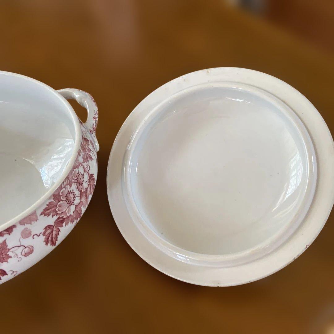 フランスアンティークスープチューリン赤