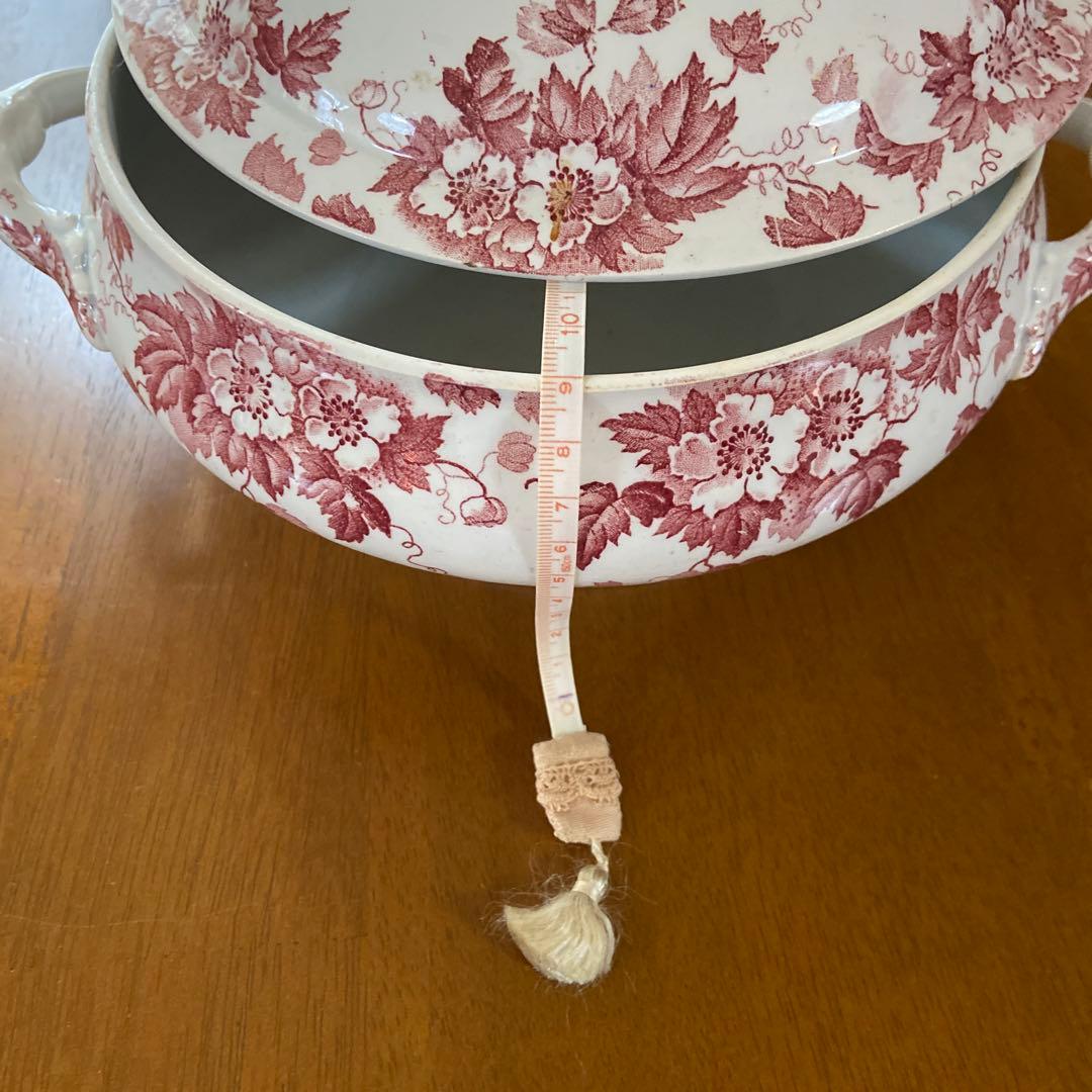 フランスアンティークスープチューリン赤