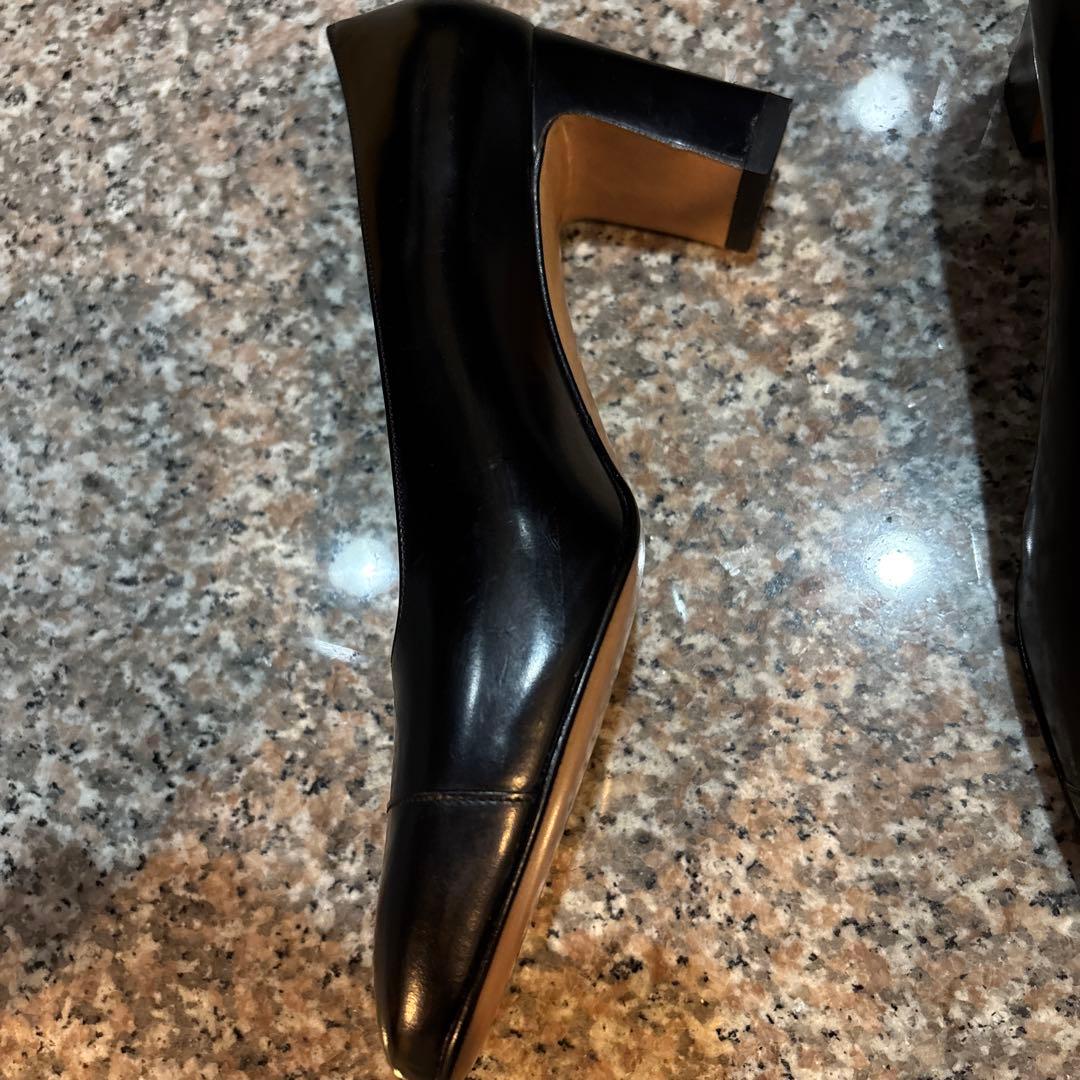 Ferragamo フェラガモ パンプス 黒 レザー ガンチーニ 6D 未使用