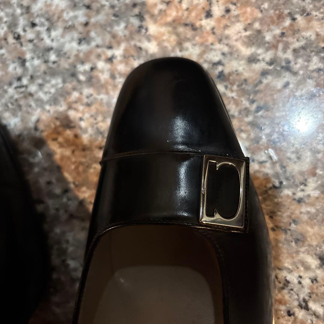 Ferragamo フェラガモ パンプス 黒 レザー ガンチーニ 6D 未使用