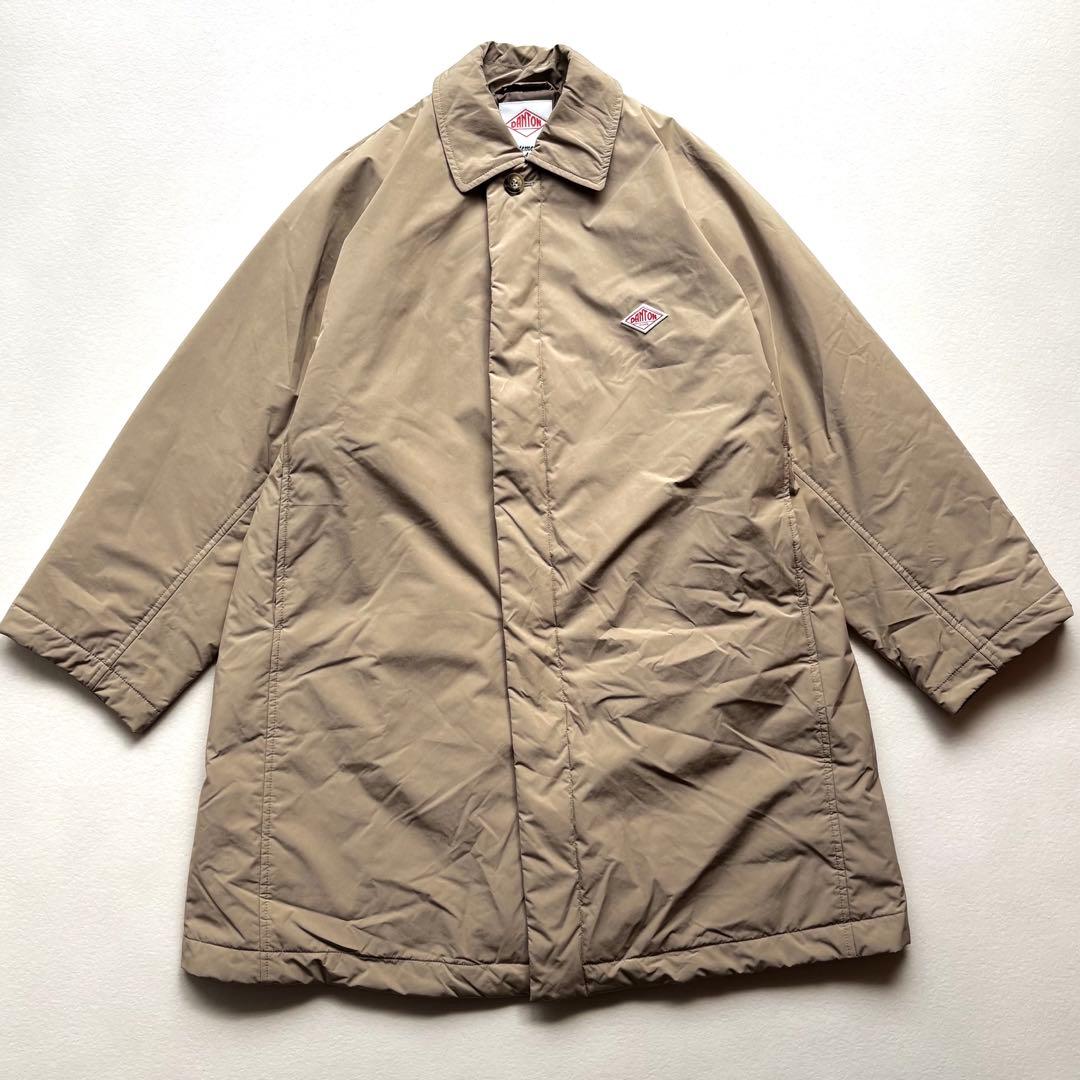 ダントン　ステンカラー　インサレーション　中綿コート　ベージュ