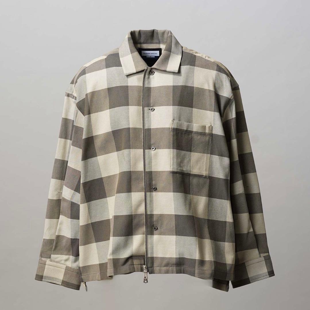 メゾンスペシャル　ジップシャツ