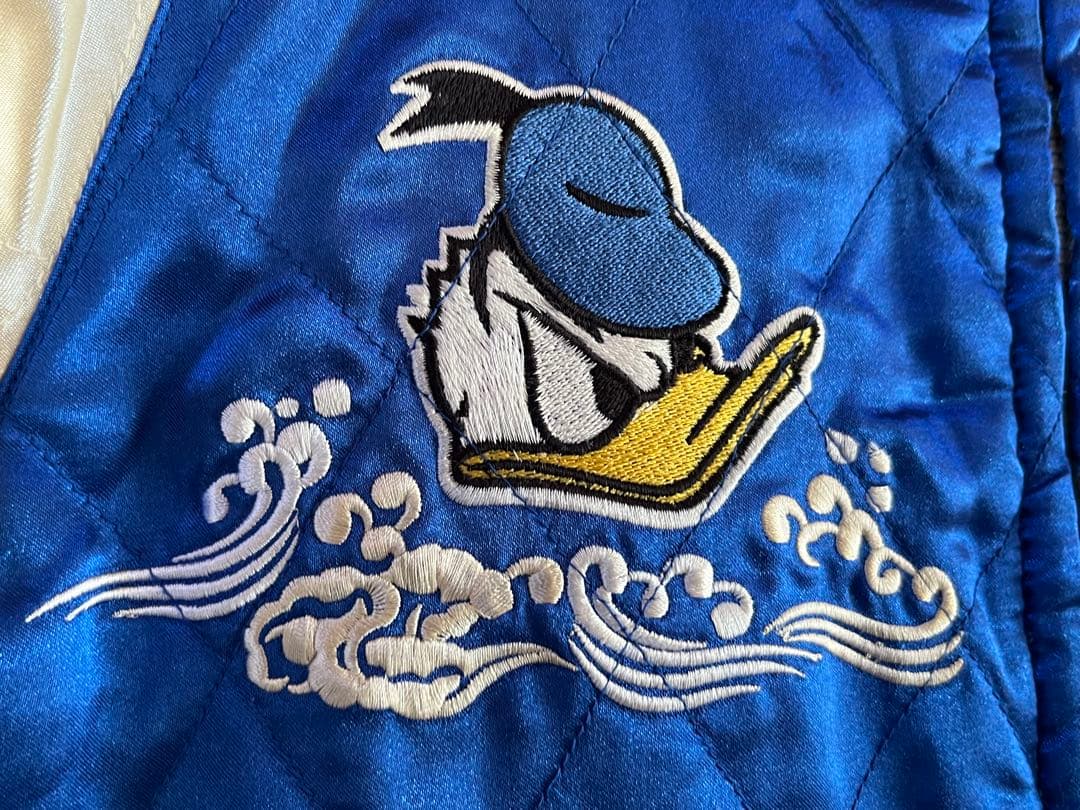 Disney ディズニー ドナルドダック スカジャン リバーシブル 刺繍 M
