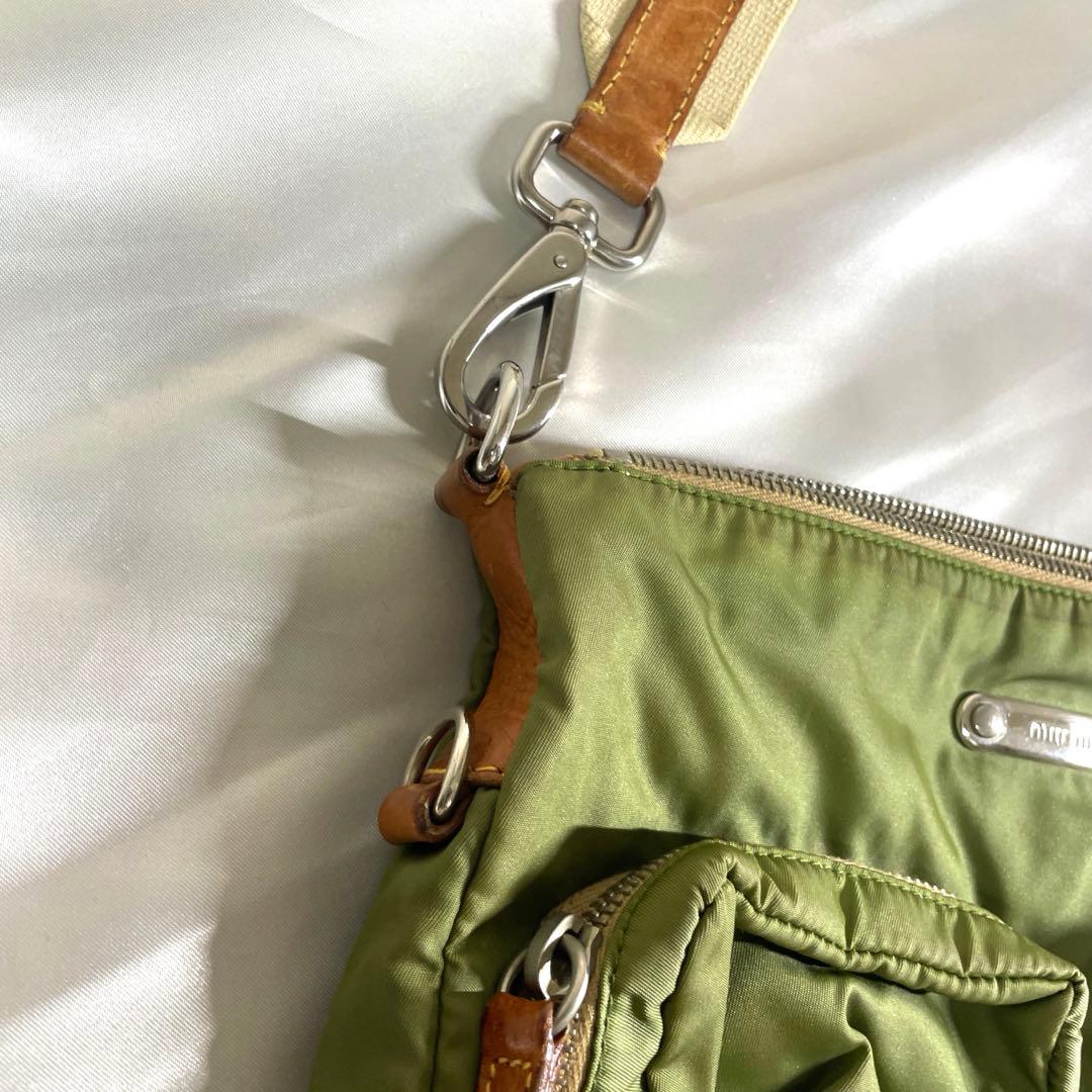 アーカイブ　miu miu ミュウミュウ　レザーナイロン　ショルダーバッグ