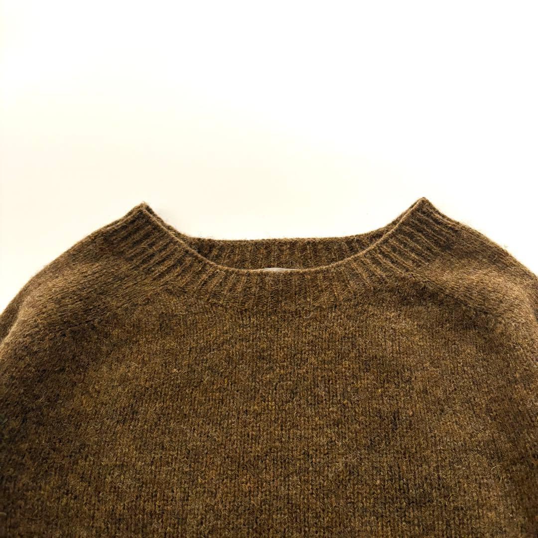 【スコットランド製】マーガレットハウエル　フェアアイル柄ニット　ブラウン　ウール