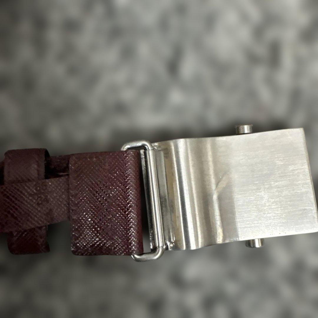 美品　プラダ ガチャベルト バックル ロゴ 本物真贋済み