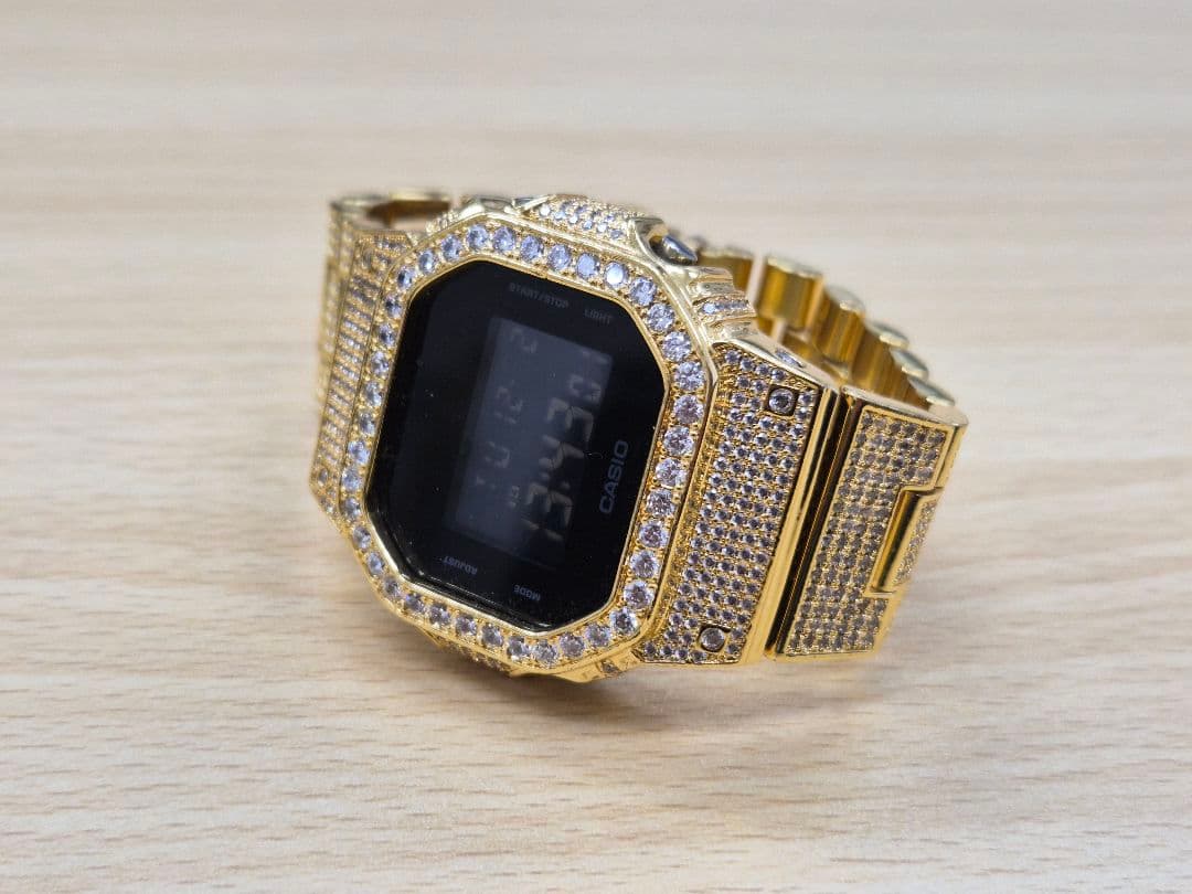 【美品】CASIO G-SHOCK ジルコニアフルカスタム 腕時計 ゴールド
