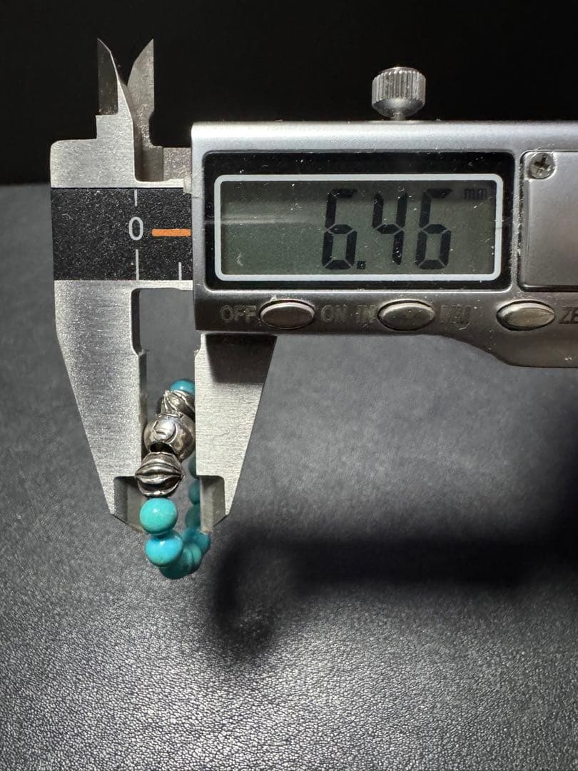 クロムハーツ ビーズ リング ターコイズ 4mm US6 12号 ブレスレット