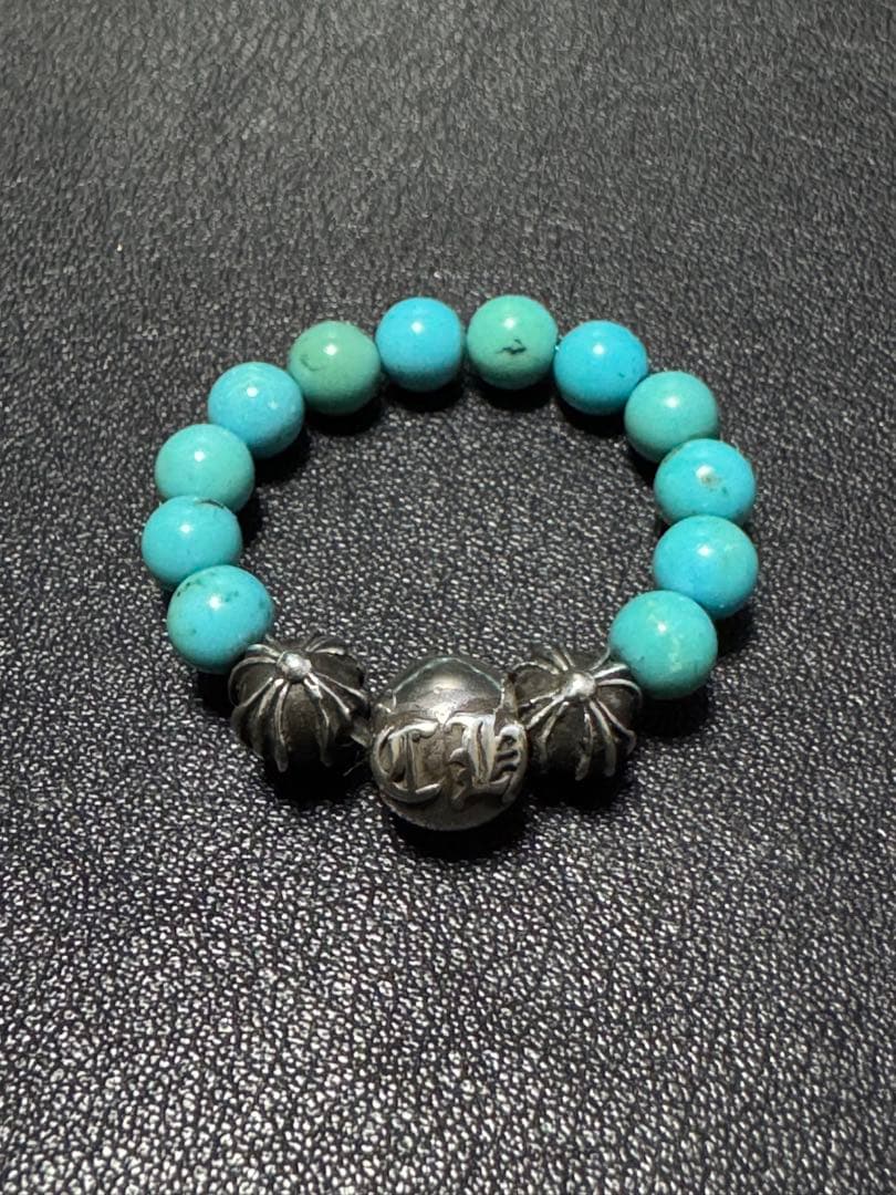 クロムハーツ ビーズ リング ターコイズ 4mm US6 12号 ブレスレット