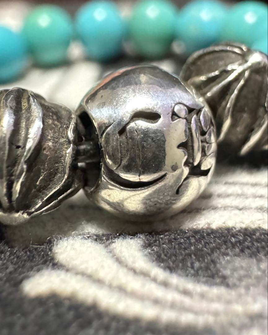 クロムハーツ ビーズ リング ターコイズ 4mm US6 12号 ブレスレット