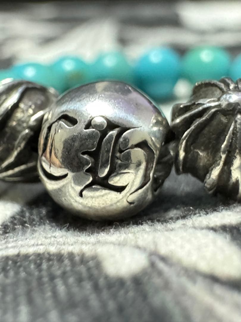 クロムハーツ ビーズ リング ターコイズ 4mm US6 12号 ブレスレット
