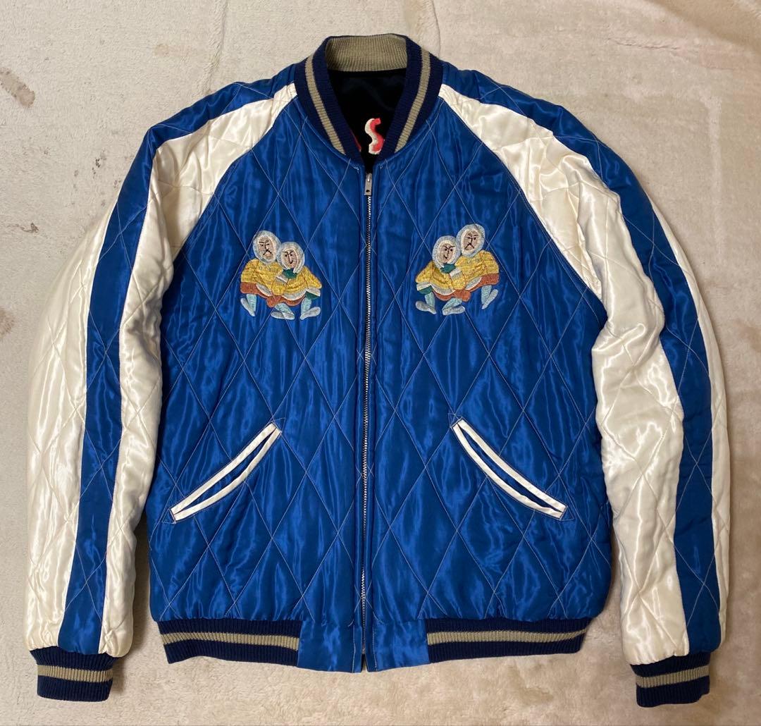 希少　東洋テーラー alaska 刺繍 別珍　スカジャン　ハスキー　犬　Mサイズ