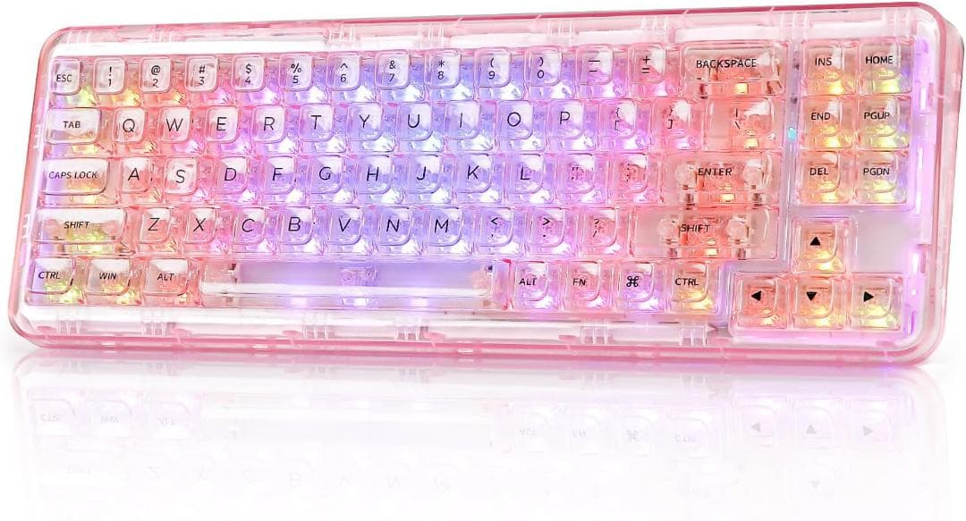 YUNZII X71 メカニカルゲーミングキーボード ピンク 美品