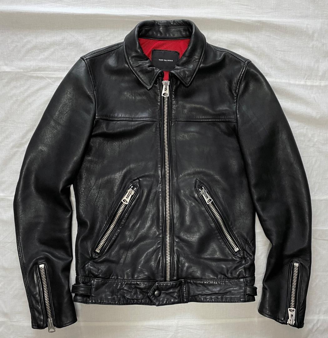 ナノユニバース シープスキン 羊革 シングス ライダースジャケット