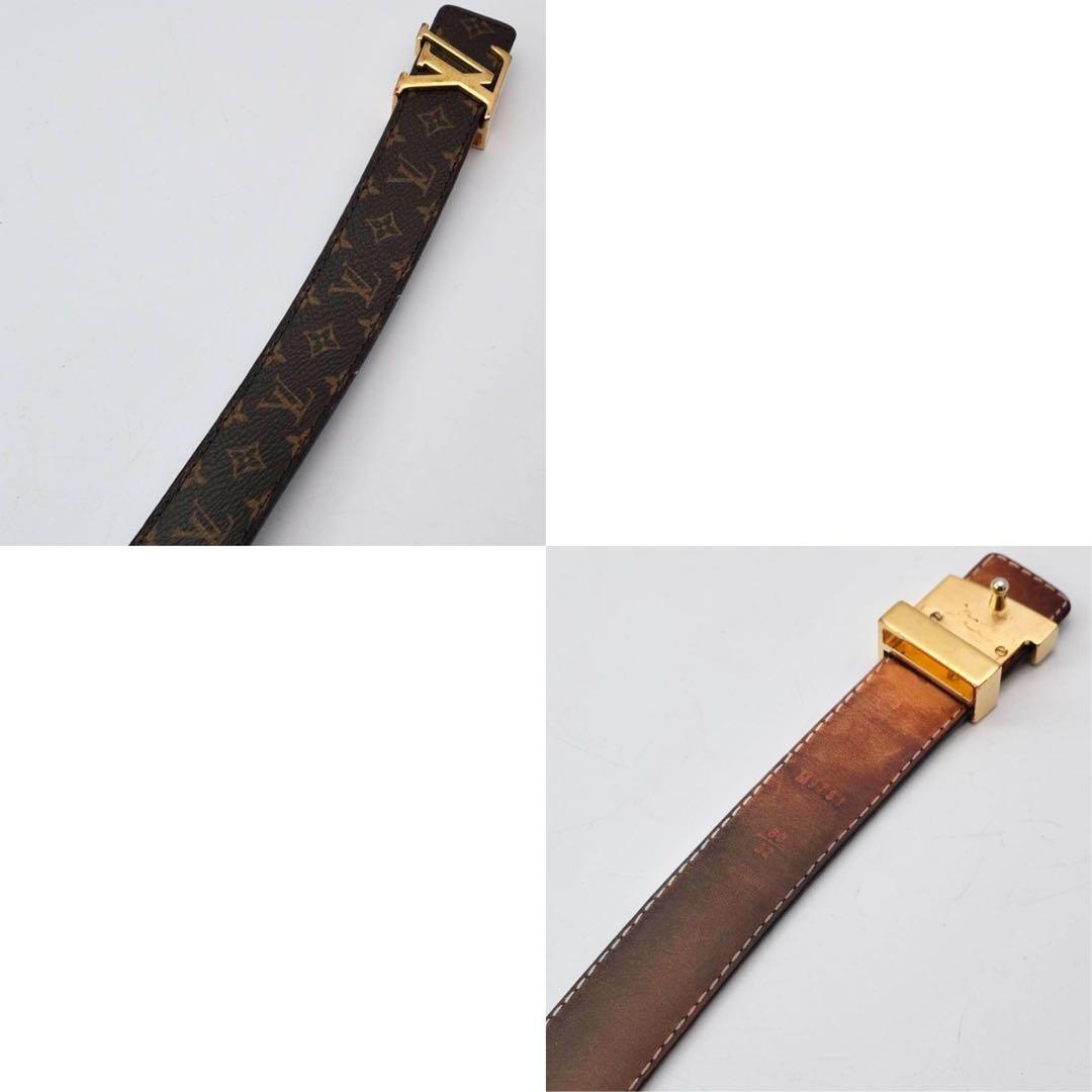 ルイヴィトン モノグラム サンチュール LVロゴ　レザー　ゴールド　付属品有り