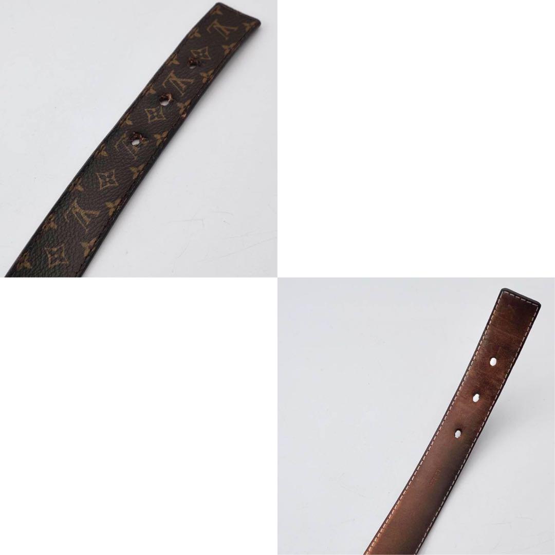 ルイヴィトン モノグラム サンチュール LVロゴ　レザー　ゴールド　付属品有り