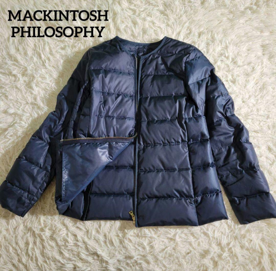 美品 マッキントッシュフィロソフィー フレンチダックダウン ノーカラー